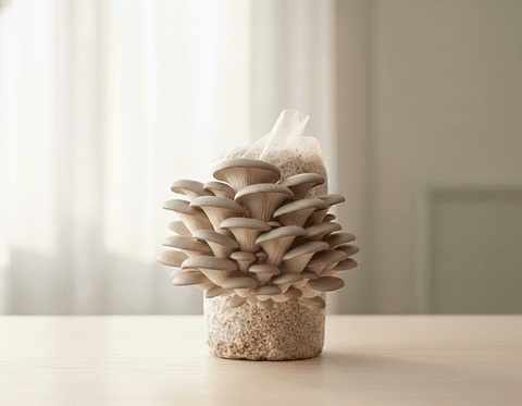 Kit de Autocultivo de champiñón Ostra Perla