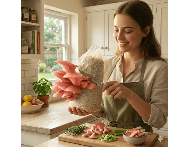 Kit de Autocultivo de champiñón Ostra Rosado