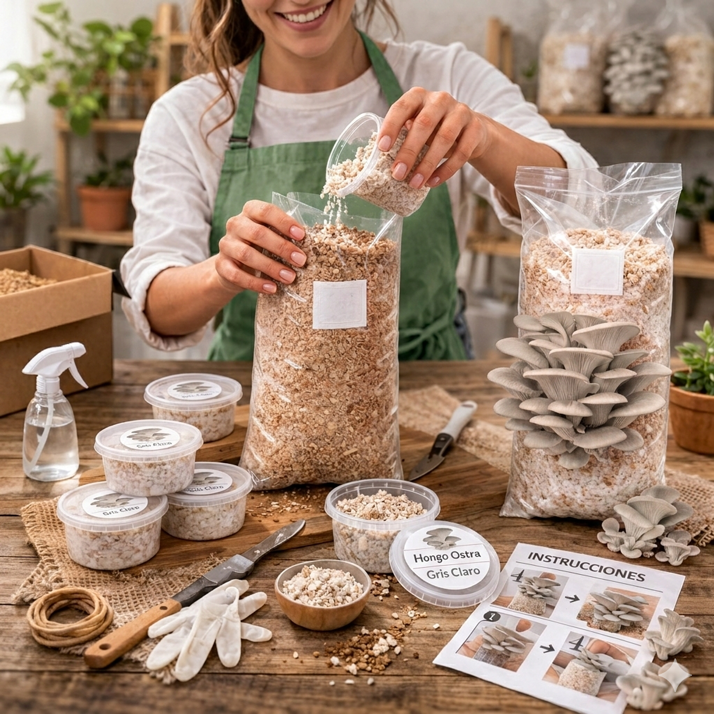 Monopack de Cultivo de Hongo Ostra Perla 2