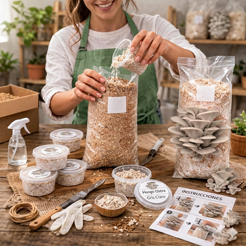 Monopack de Cultivo de Hongo Ostra Perla 2