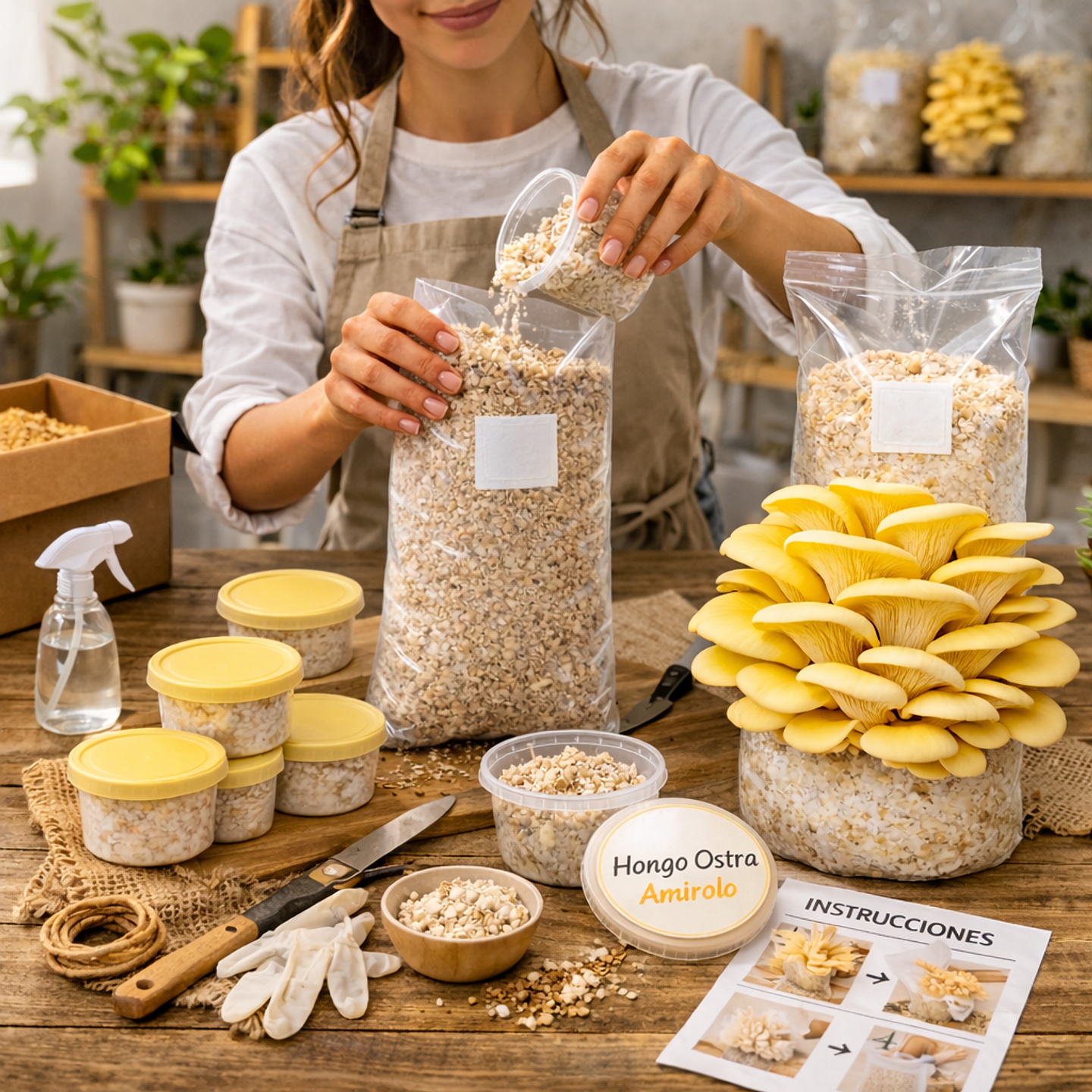 Monopack de Cultivo de Hongo Ostra Amarilla 2