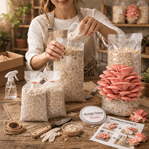 Pack de Cultivo de Hongo Ostra Rosada