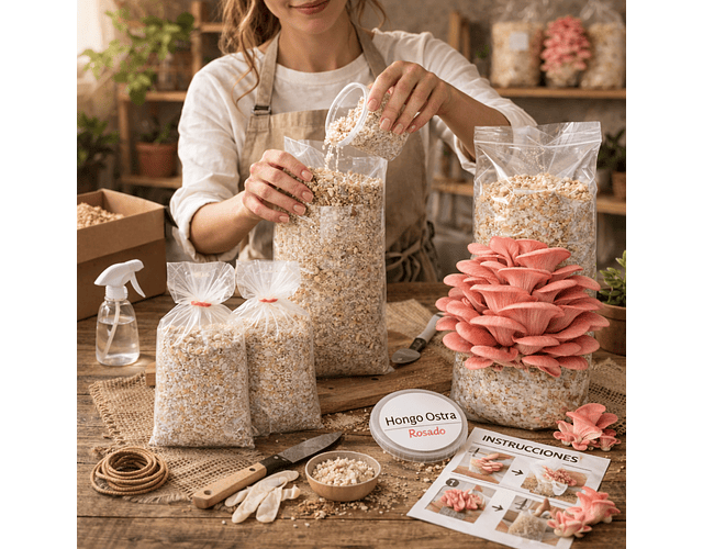 Pack de Cultivo de Hongo Ostra Rosada