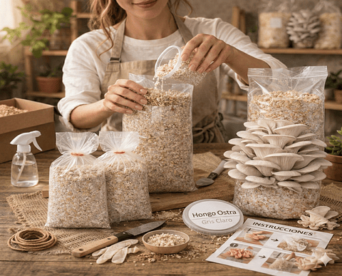 Pack de Cultivo de Hongo Ostra Perla