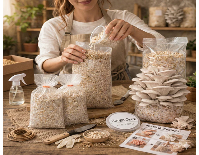 Pack de Cultivo de Hongo Ostra Perla