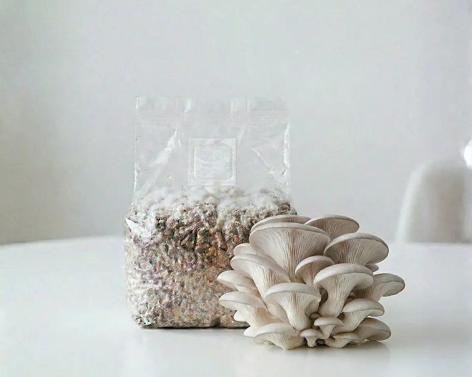 Micelio Hongo ostra Perla (Pleurotus Ostreatus) 1