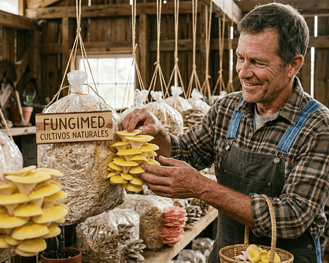  Micelio Hongo Ostra Amarillo (Pleurotus Citrinopileatus) 