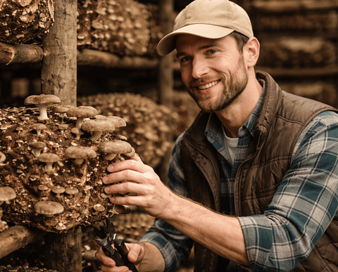 Micelio Hongo Shiitake (Lentinula Edodes)