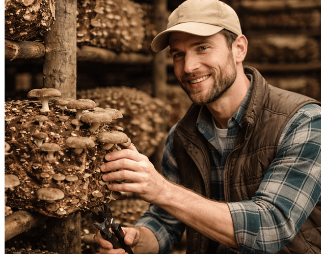 Micelio Hongo Shiitake (Lentinula Edodes)
