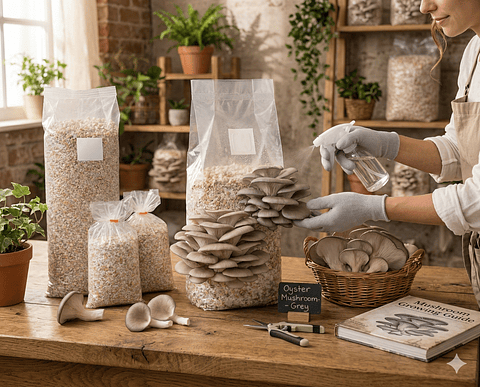 Monopack de cultivo de Hongo Ostra Gris