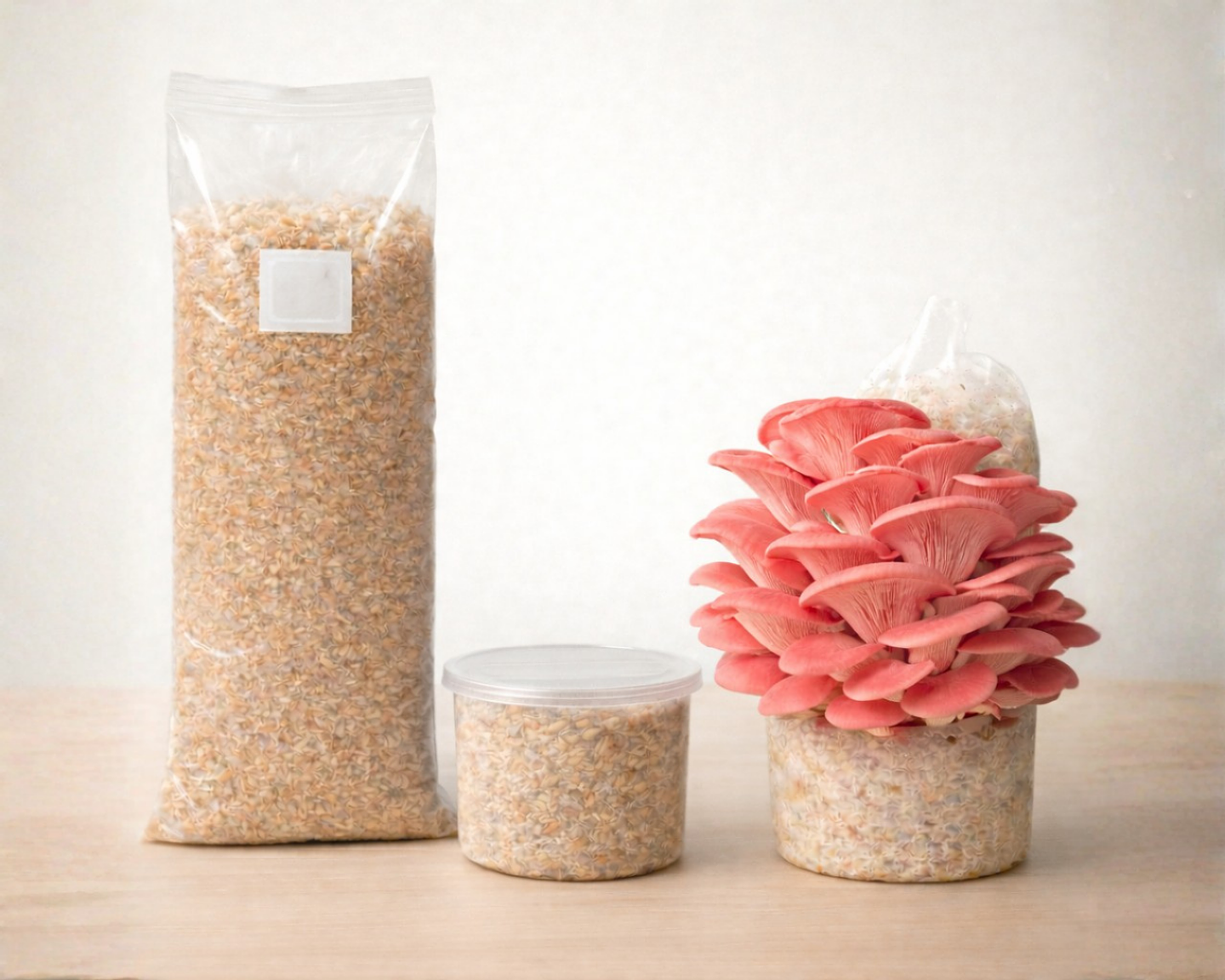 Monopack de Cultivo de Hongo Ostra Rosado 1