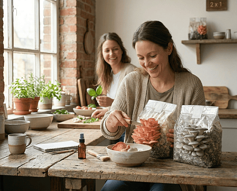 Promoción Kit de Autocultivo Ostras 2x