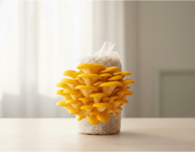 Kit de Autocultivo de champiñón Ostra Amarillo