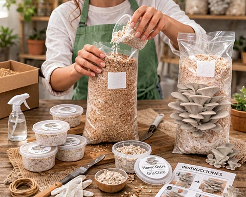 Monopack de Cultivo de Hongo Ostra Perla