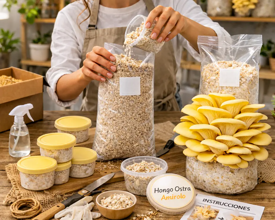 Monopack de Cultivo de Hongo Ostra Amarilla 2