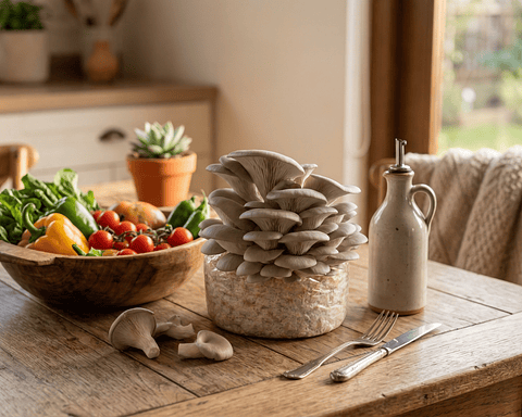 Micelio Hongo ostra Perla (Pleurotus Ostreatus)