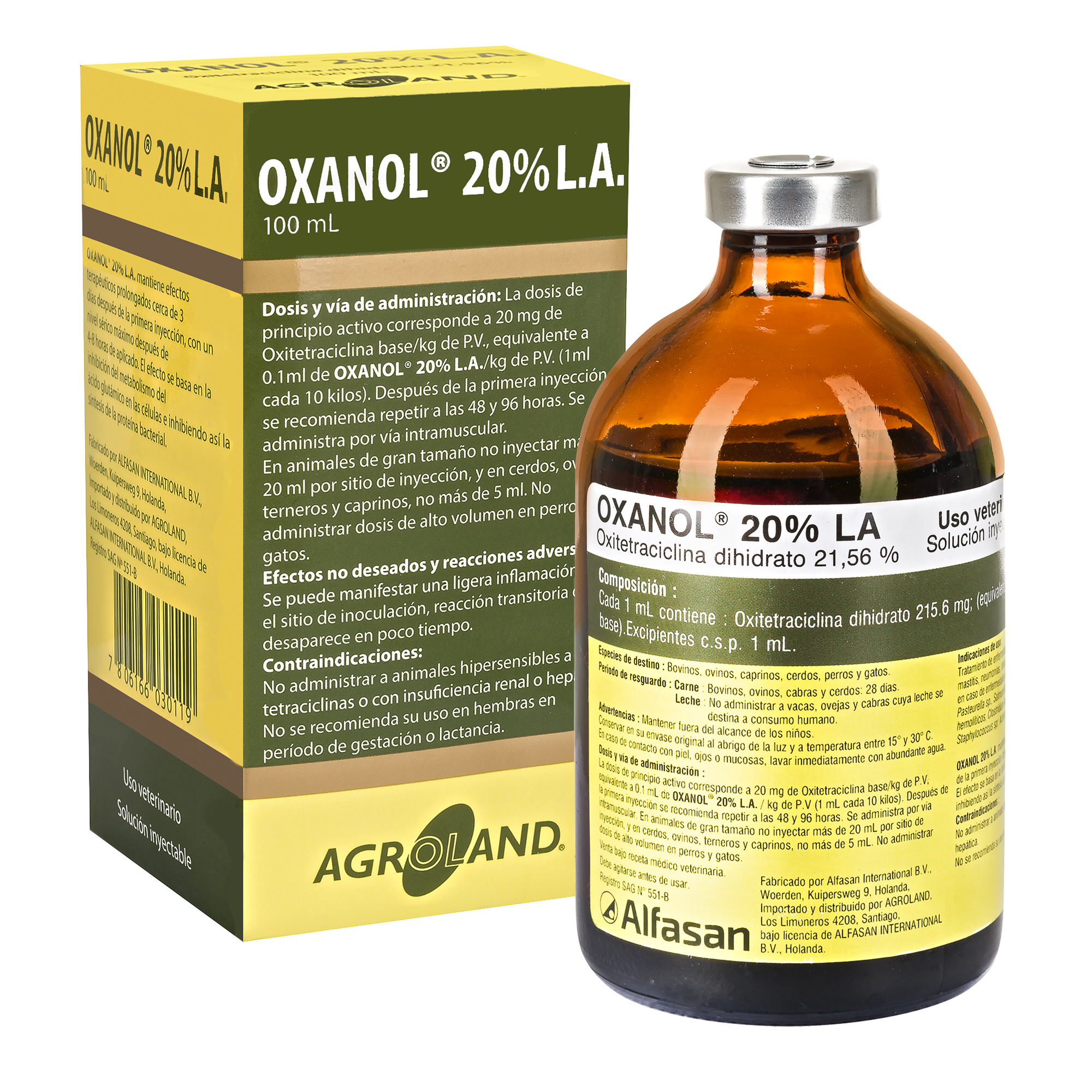 OXANOL 20% LA Solución Inyectable