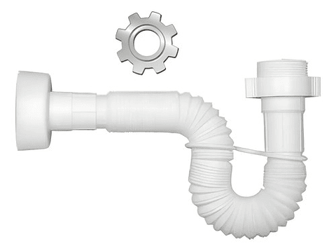 Sifon Expansible 1 1/2 - 1 1/4 Blanco