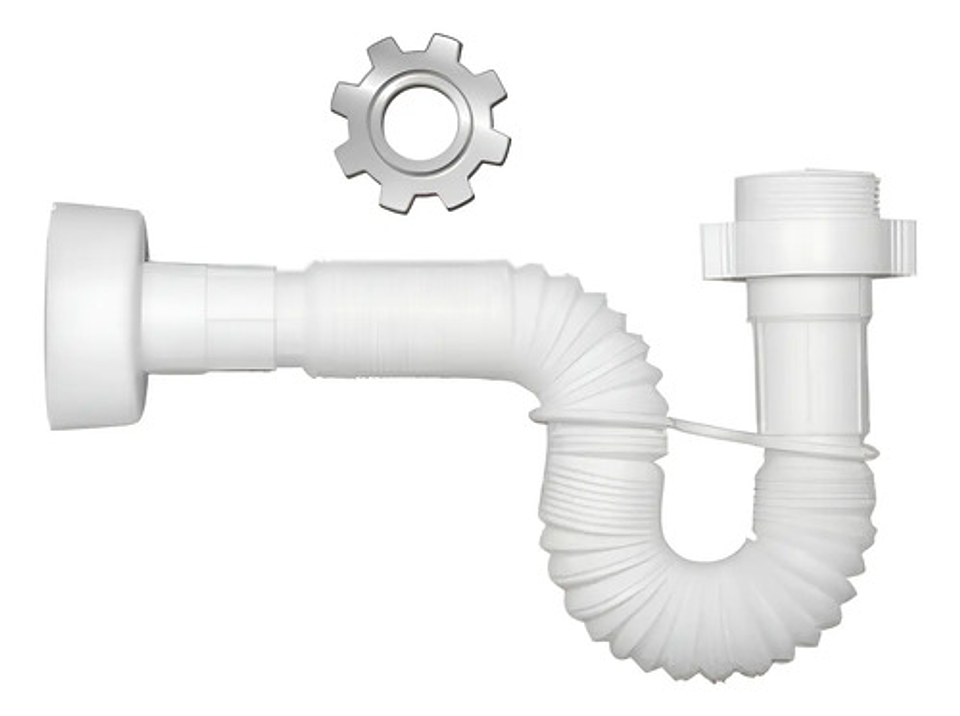 Sifon Expansible 1 1/2 - 1 1/4 Blanco 1