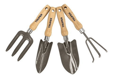 Juego Herramientas Para Jardín 4 Piezas, 6 Truper 15030
