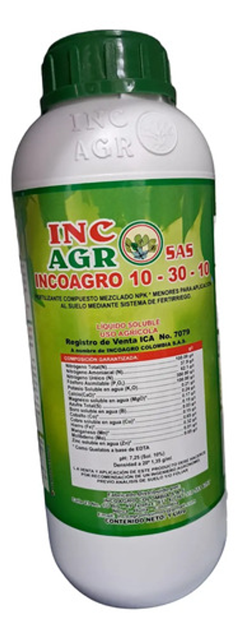 Fertilizante Incoagro 10-30-10 Ltr