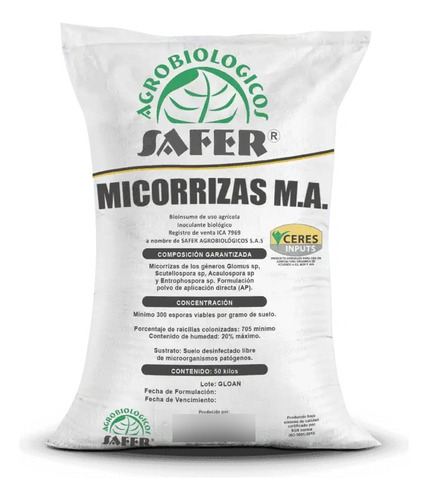 Micorriza Safer X Bulto 50 Kg | Agrosamario 1