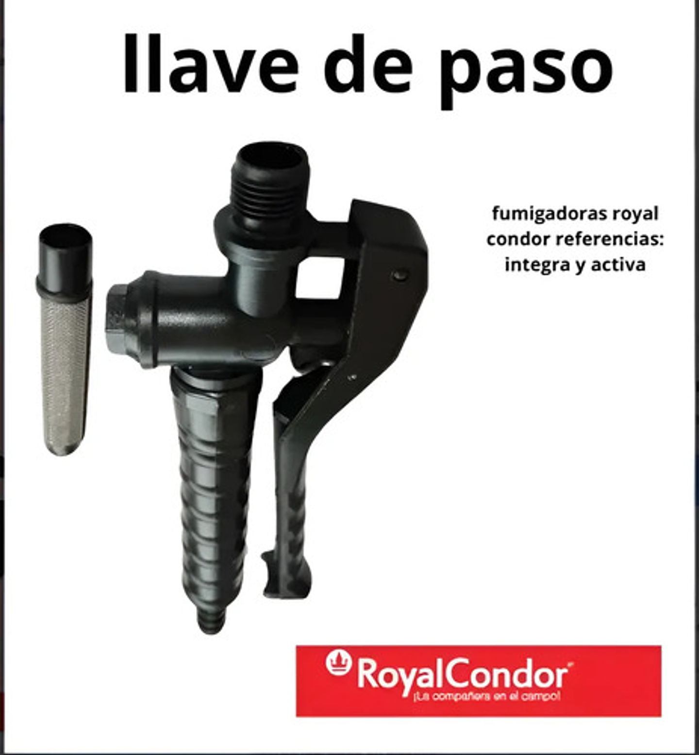 Llave De Paso Fumigadora Royal Condor Para Lanza Plastica 4