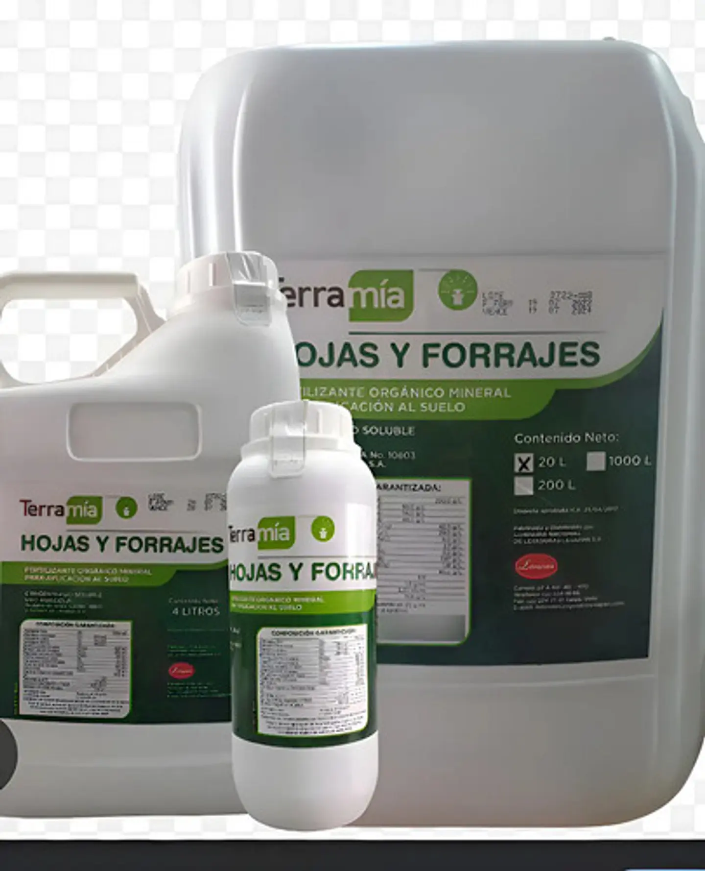 Terramia Fertilizante Líquido Hojas y Forrajes (1L, 4L, 20L) | Agrosamario 1