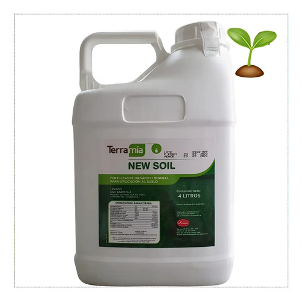 Fertilizante Líquido Terramia 4 L  Acondicionador Suelo new soil  1