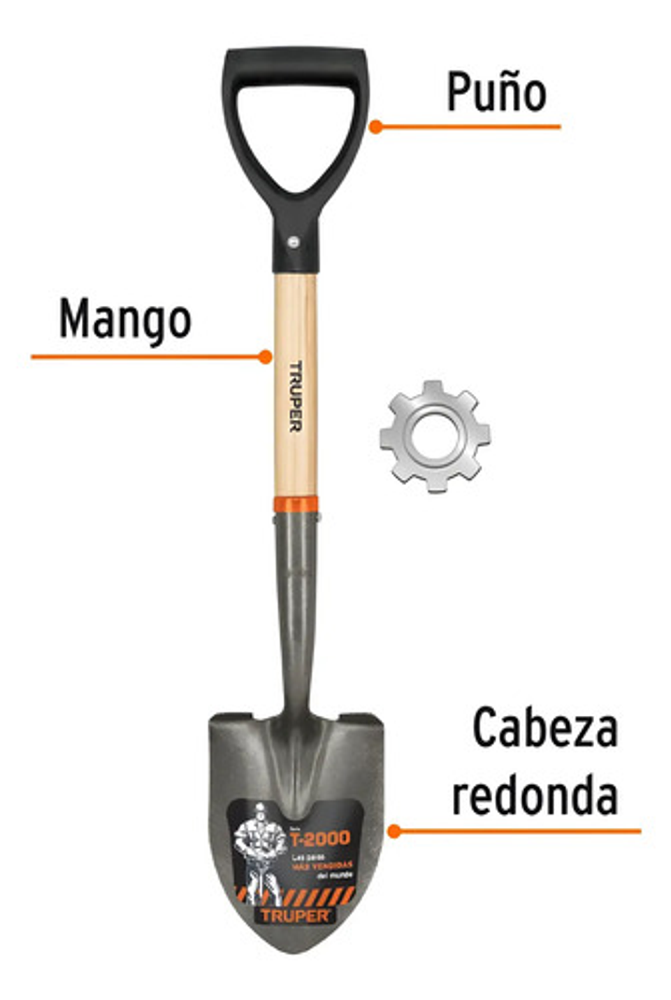 Pala Cajuelera Redonda, Puño 'd' Truper 17193 1