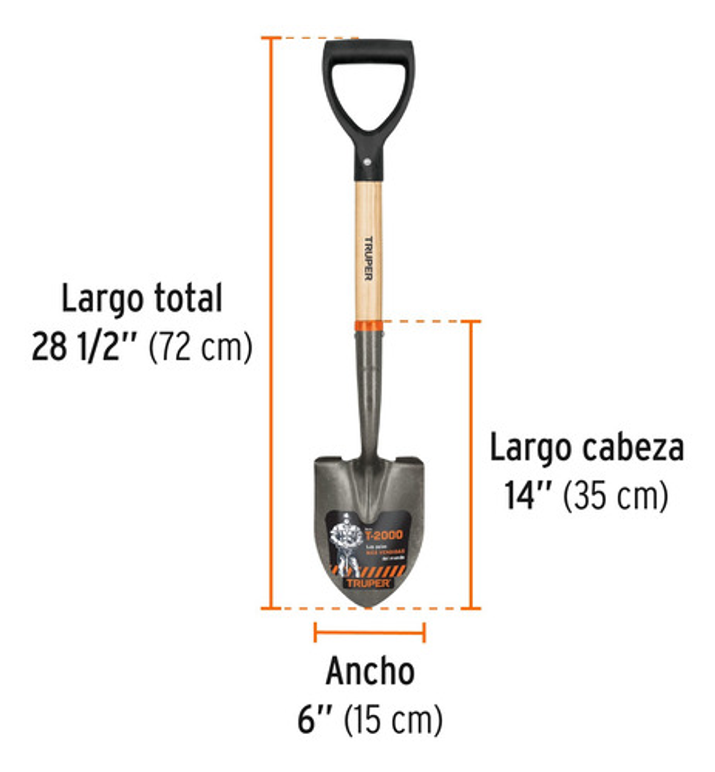Pala Cajuelera Redonda, Puño 'd' Truper 17193 2