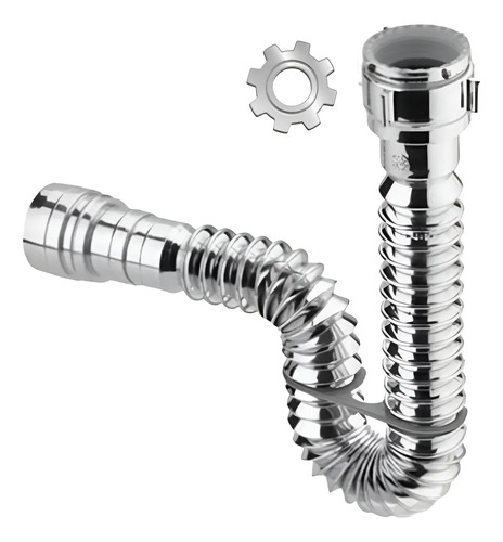 Desagüe Tipo Moneda Con Rebose Y Sifon Flexible Integrado 1