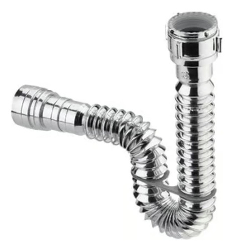Desagüe Tipo Moneda Con Rebose Y Sifon Flexible Integrado 3