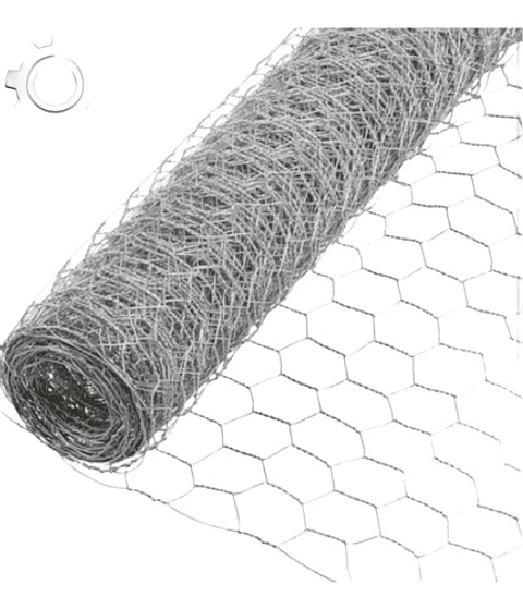 Malla Gallinero Galvanizada 1.20x1-1/4pul3.5cm X36 Mts Largo