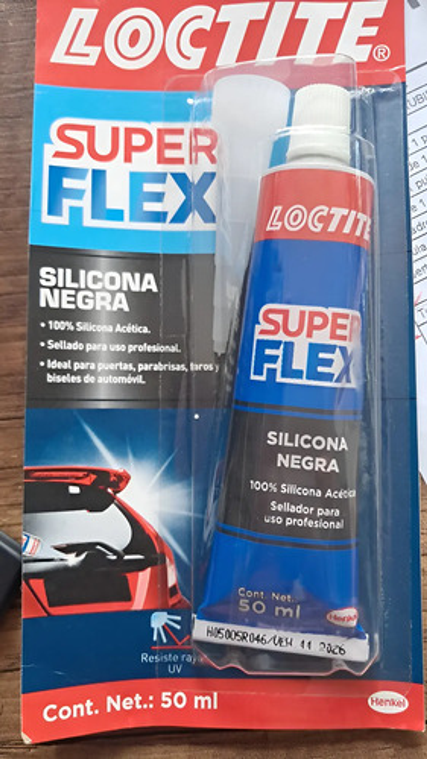 Silicona Superflex Negra 50ml Loctite 1