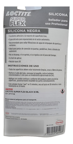 Silicona Negra Loctite Super Flex (50 ml) Multiusos | Agrosamario 4