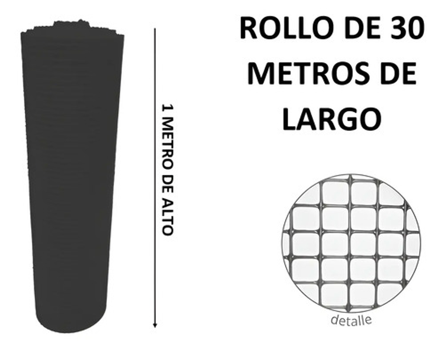 Malla Reja Cuadrada Plastica 16x16mm X 30mt Largo/1mt Alto 1