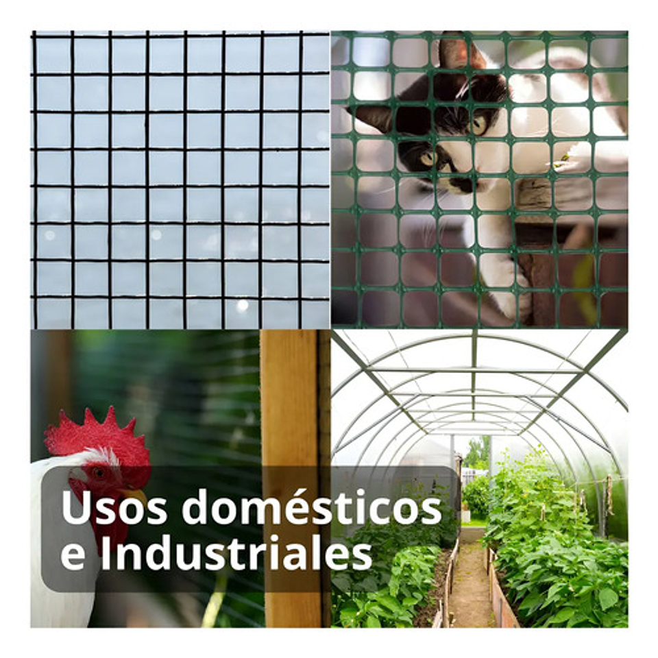 Malla Reja Cuadrada Plastica 16x16mm X 30mt Largo/1mt Alto 20