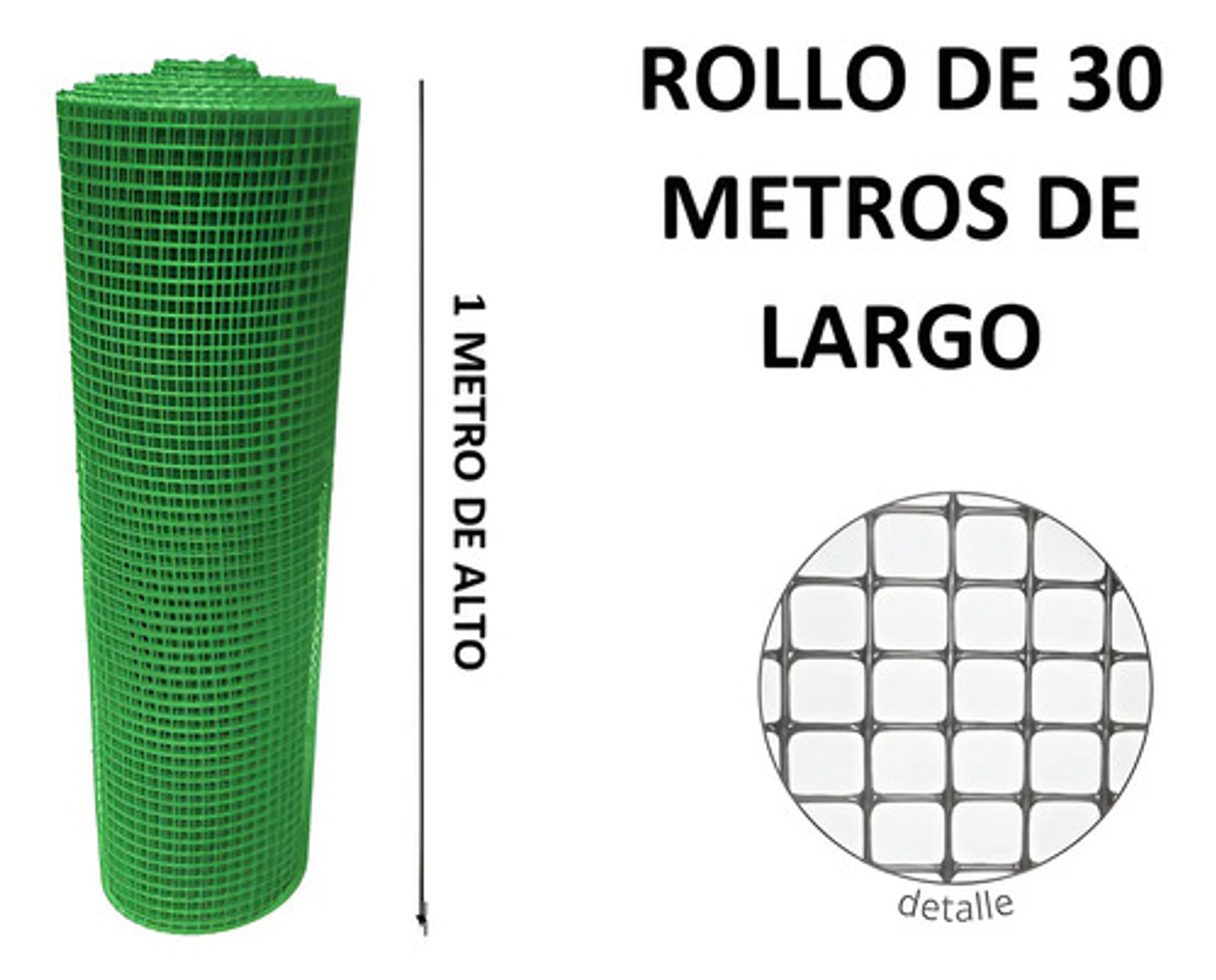 Malla Reja Cuadrada Plastica 16x16mm X 30mt Largo/1mt Alto 21