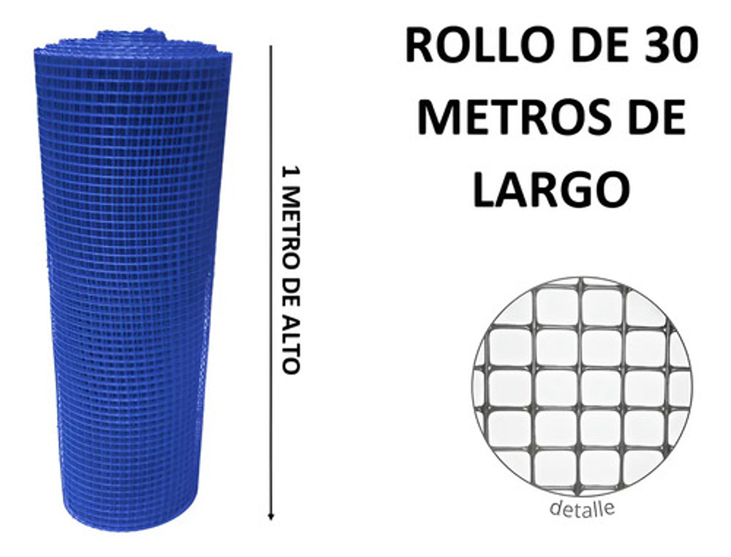 Malla Reja Cuadrada Plastica 16x16mm X 30mt Largo/1mt Alto 34
