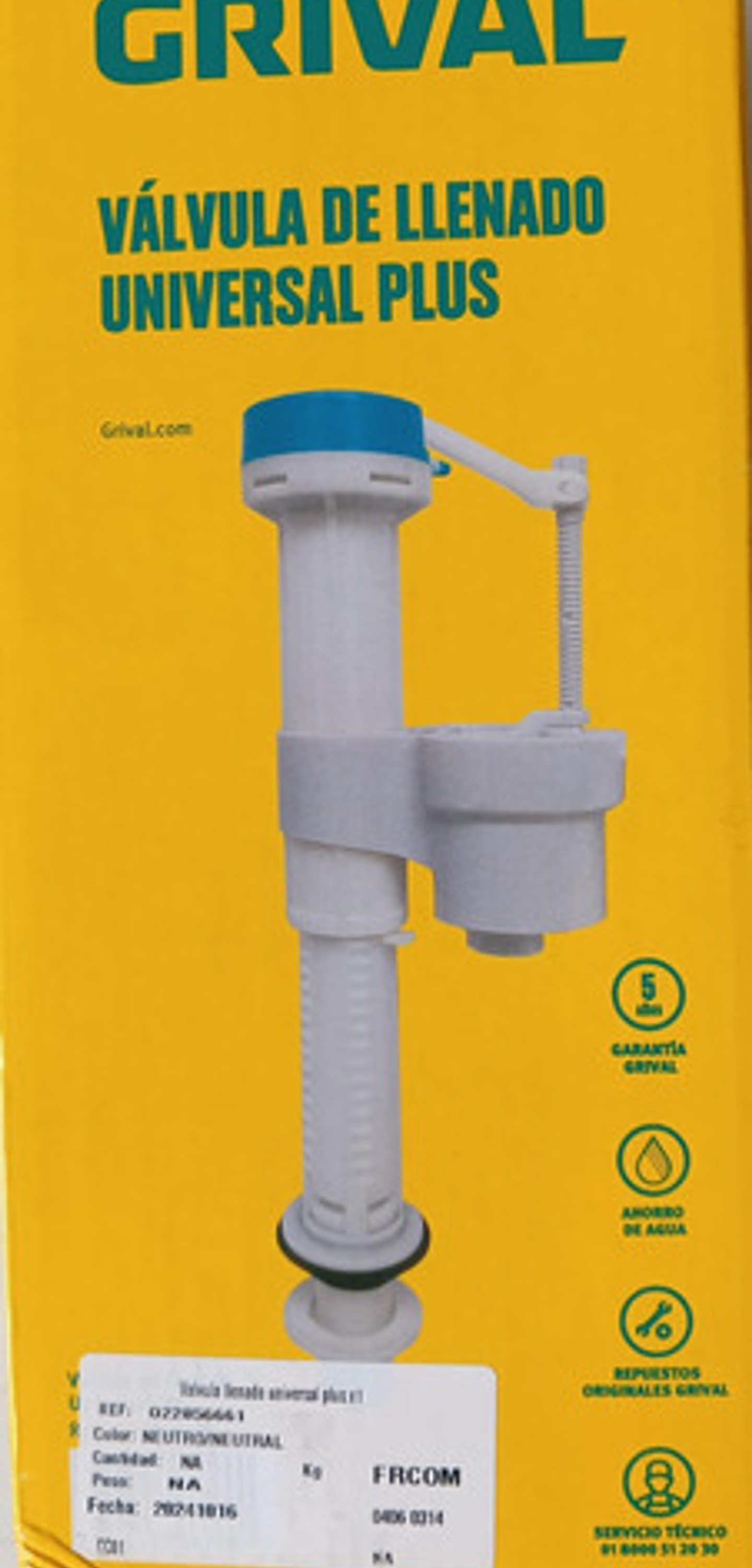 Válvula Grival Llenado Universal Plus 2