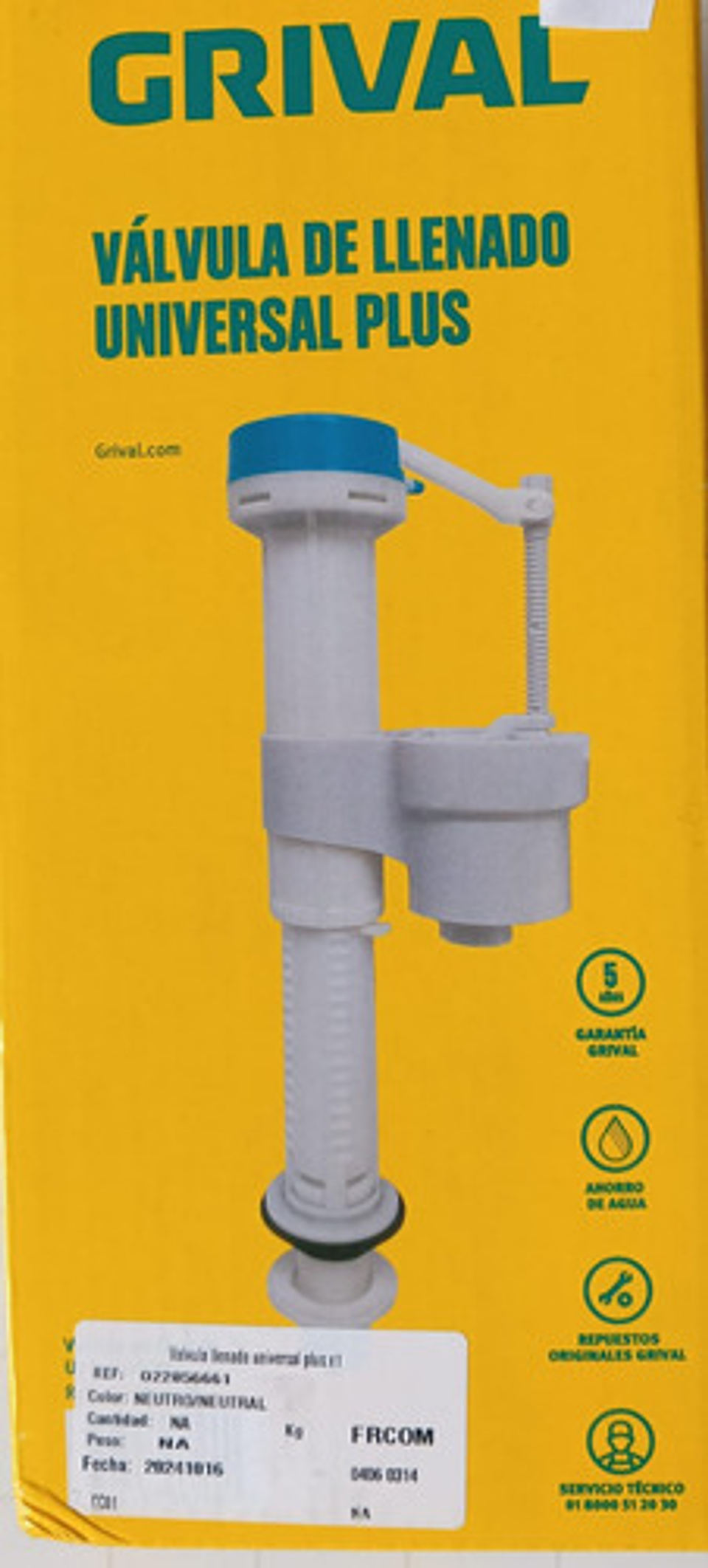 Válvula Grival Llenado Universal Plus 2