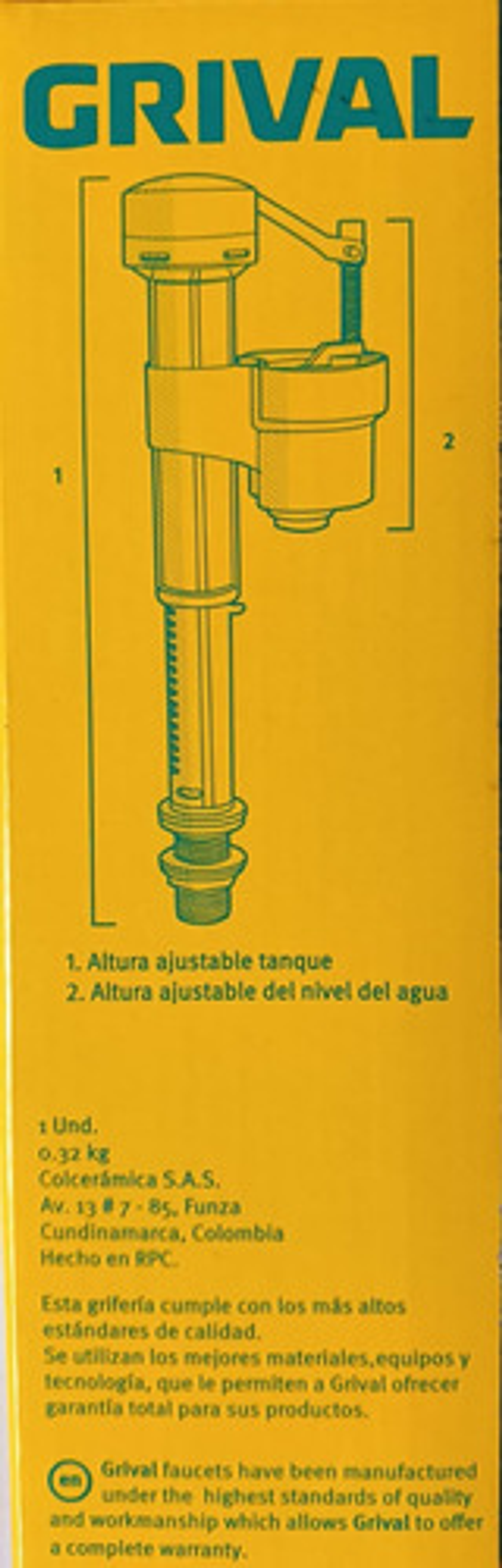 Válvula Grival Llenado Universal Plus 3