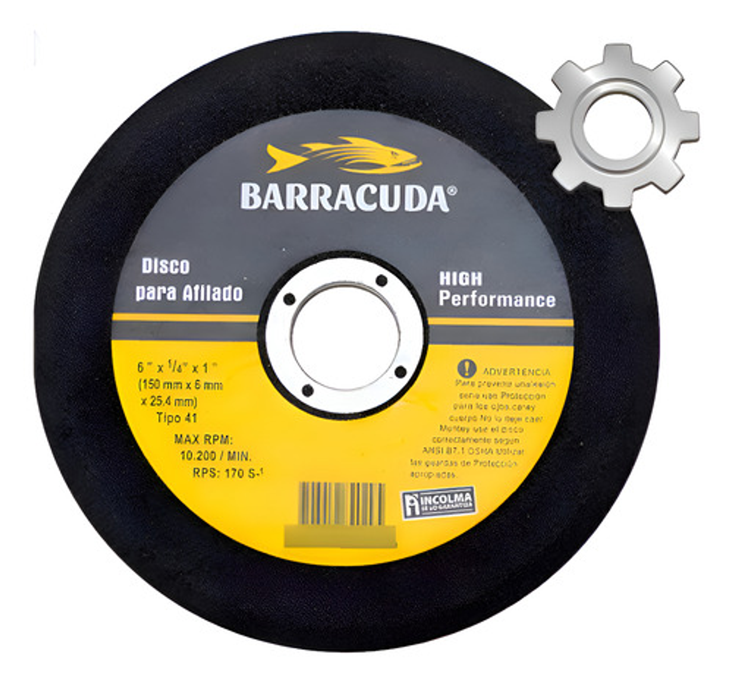 Disco Afilado Cuchilla Guadañadora 6''x1/4''x1'' Barracuda 3