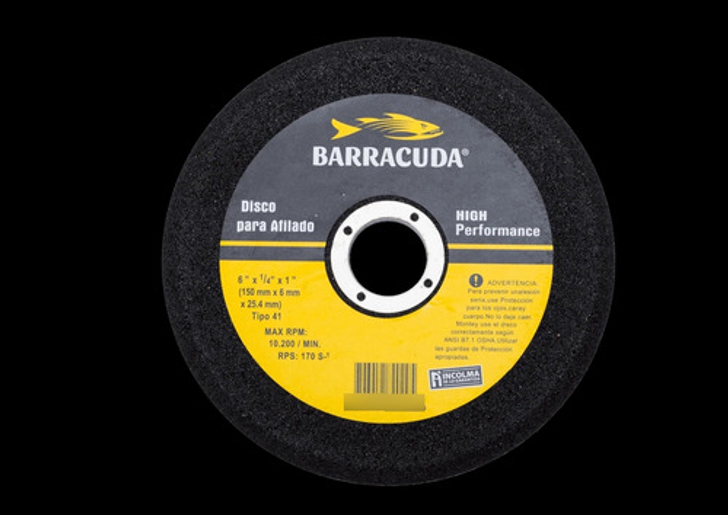 Disco Afilado Cuchilla Guadañadora 6''x1/4''x1'' Barracuda 4