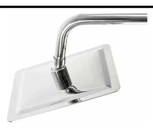 Regadera Cuadrada Mercury 6 Cromada Acero Inoxidable + Extensión Agrosamario  1