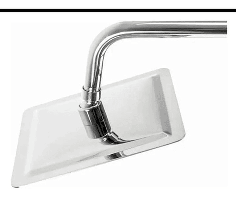 Ducha Cuadrada Mercury 6   Cromada Acero Inox Con Extension