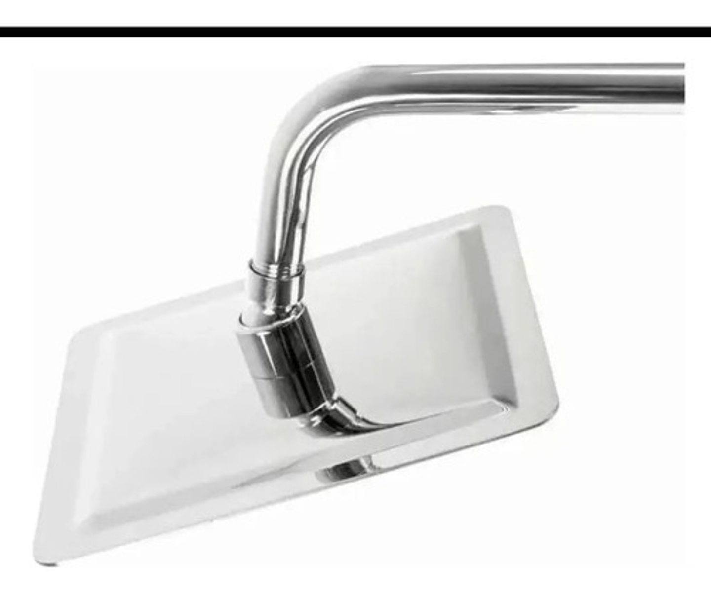 Ducha Cuadrada Mercury 6   Cromada Acero Inox Con Extension 1