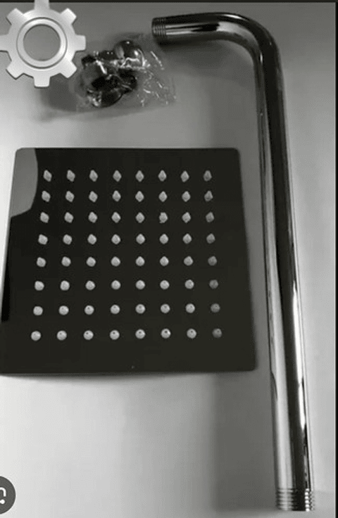 Ducha Cuadrada Mercury 6   Cromada Acero Inox Con Extension