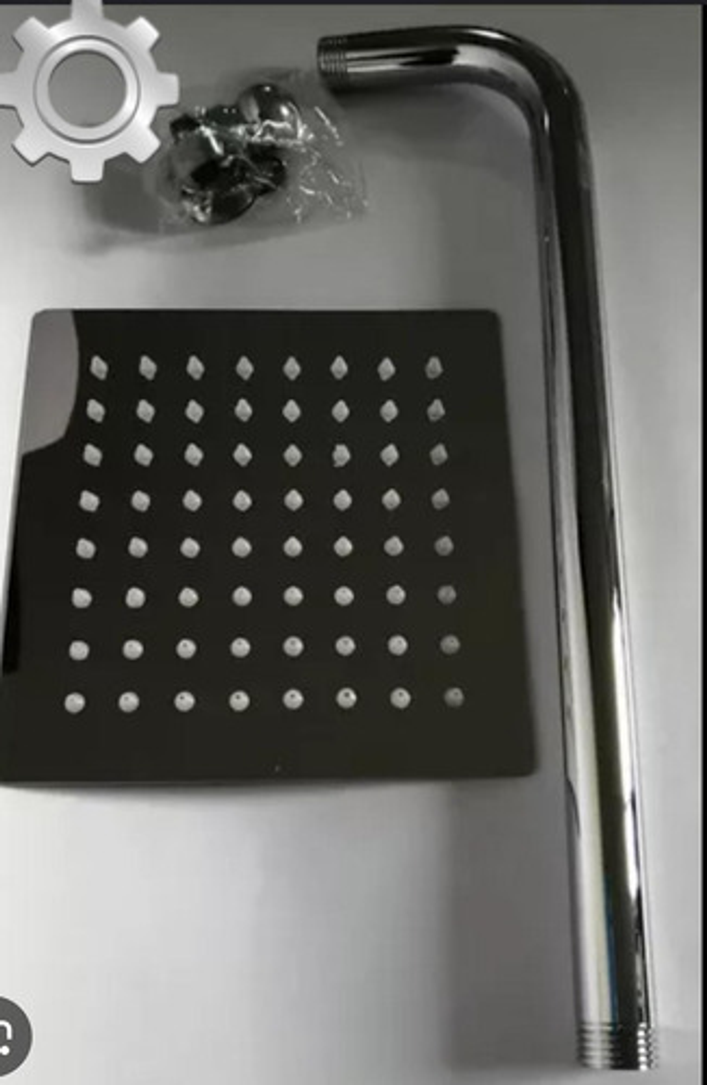 Ducha Cuadrada Mercury 6   Cromada Acero Inox Con Extension 2